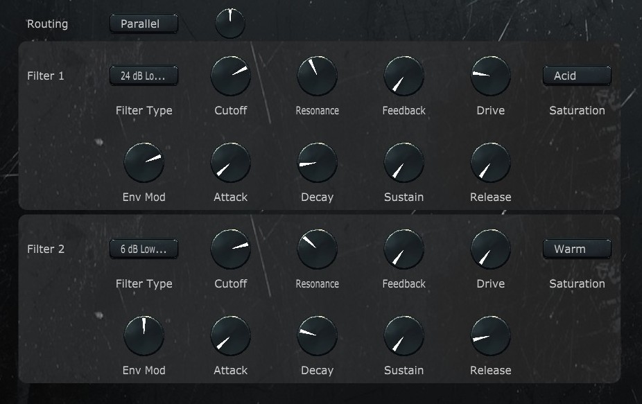 Snorkel: Synth Filters tab
