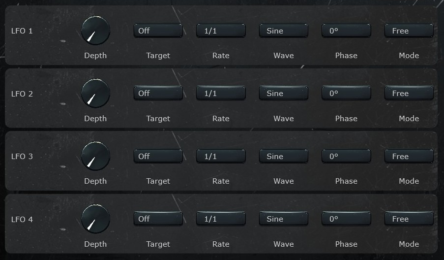 Snorkel: Synth LFOs tab