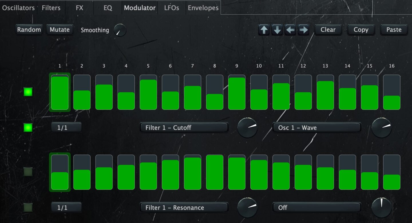 Snorkel: Synth Modulator tab