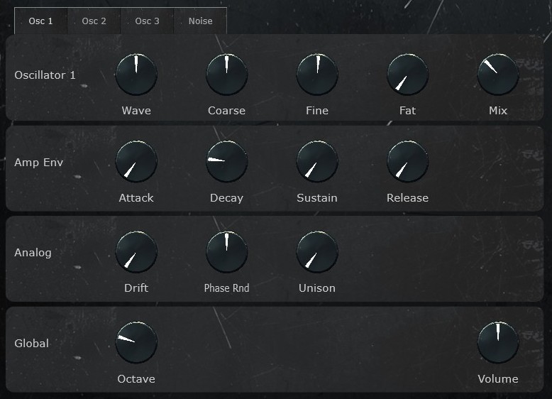 Snorkel: Synth Oscillators tab