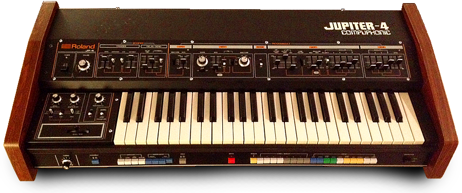 Roland Jupiter-4 synthesizer, an early polyphonic synth with a built-in arpeggiator
